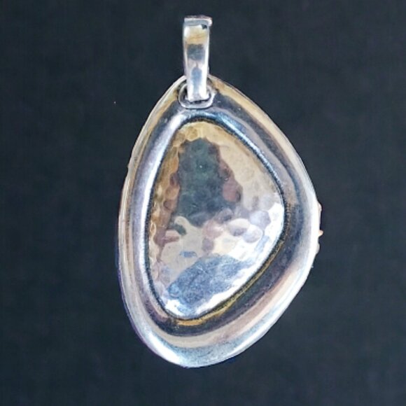 Retired SILPADA Sterling Silver Asymmetrical Hammered Pendant S1748 - Picture 1 of 5